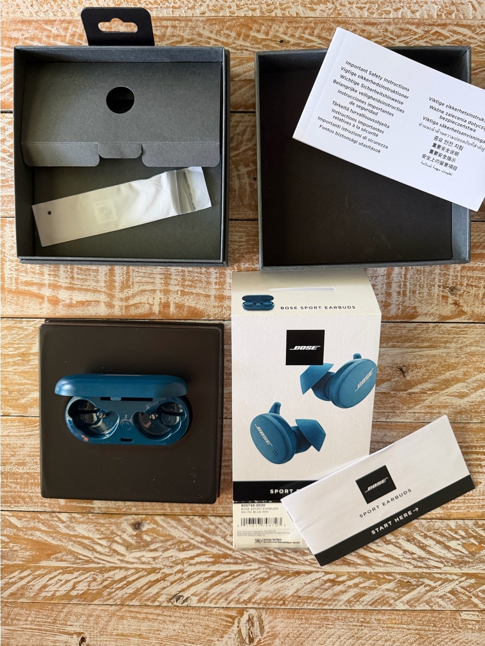 🎧 BOSE Sport Earbuds Baltic Blue Charging Case ONLY w/Org Box & Instructions 🎧 - Picture 3 of 7